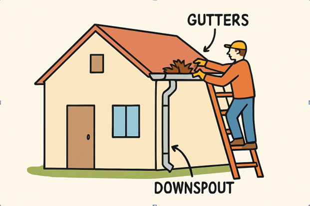 Cleaning Gutters and Downspouts